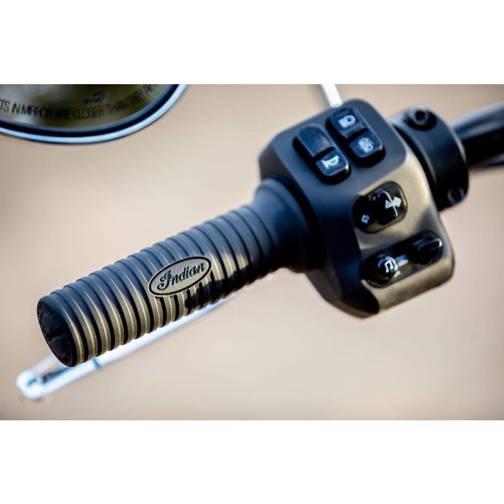 Indian Chief Heated Handlebar Grips, Black Moore Speed Racing